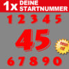 Neon Startnummer für ein Klassik Motorrad