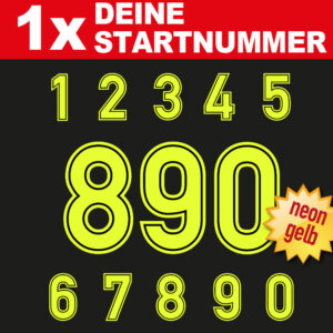 Motorrad Startnummer Rennstrecke neonpink 4 - 15 cm Motocross Zahlen neon gelb grün orange rot fluo