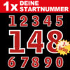 Retro Startnummern Zahlen für Oldtimer