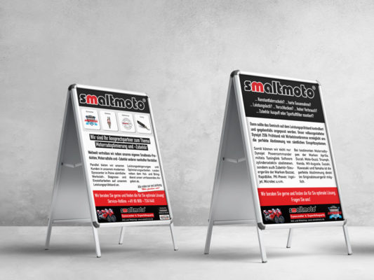 Plakataufsteller für die Werbung
