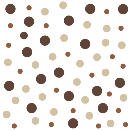 Polka Dots in warmen matten Farben
