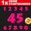 Racing Girls Startnummer in neonpink für Motorräder