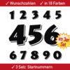 Set Racing Motorrad Startnummern Aufkleber MX Auto Rennsport 4 5 6 7 8 9 10 11 12 13 14 15 cm