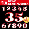 Zweifarbige Startnummer Motorrad Kart Quad Racing Ziffer Motorsport Rennen Enduro MX Auto Zahl 4 - 15 cm – Bild 4