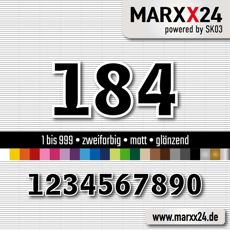 Retro Aufkleber zweifarbig