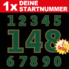 Individuelle Retro Aufkleber zweifarbig Motorrad MX Motocross Auto Heritage Look Oldschool Zahlen Ziffern 4 - 15 cm