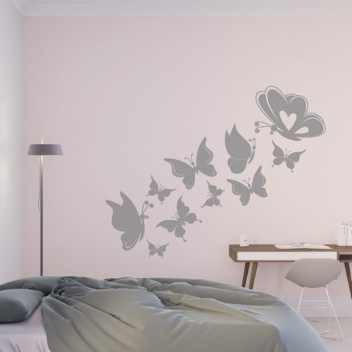 Wandtattoo Schmetterlinge Dekoration der Wand mit einem Schmetterlingstattoo