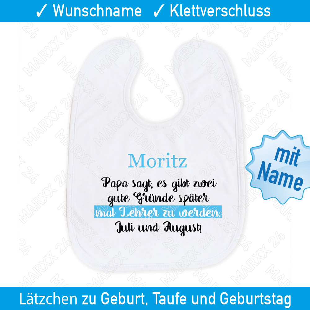 Sprüche Lätzchen Geschenk Wunschname Name Geschenkidee Baby Geburt