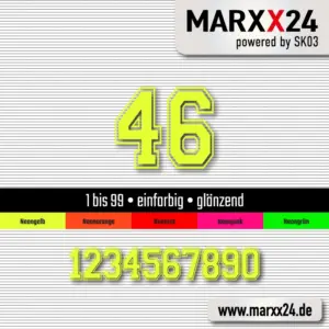 Startnummer Aufkleber Motocross