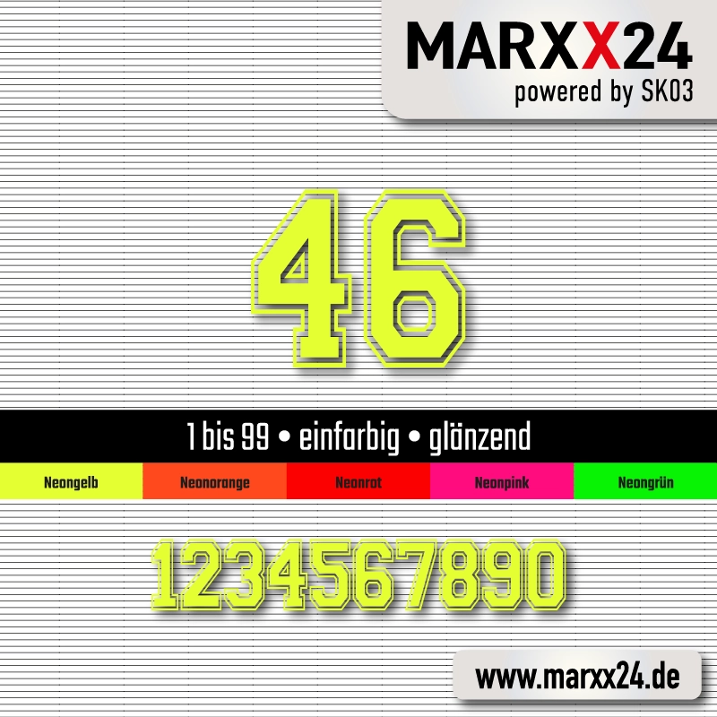 Startnummer Aufkleber Motocross