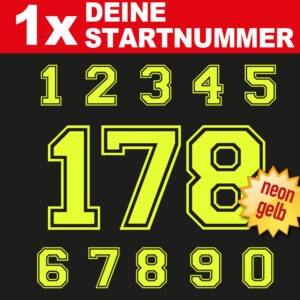 Motorrad Startnummer neon 4 - 15 cm Motocross noengelb neongrün neonorange neonpink neonrot fluo