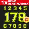 Motorrad Startnummer neon gelb grün orange pink rot