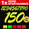 Startnummer neon gelb
