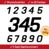 Startnummer Supermoto