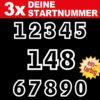 Startnummern Aufkleber