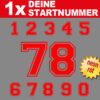 Motorrad Startnummern in neon Farben