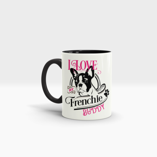 Keramik Tasse französische Bulldogge mit Wunschname