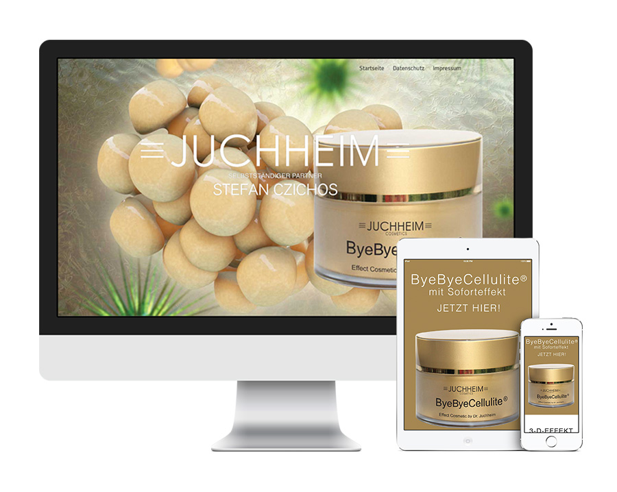 Erstellung einer Internetseite für Kosmetik