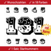 Zahlen Aufkleber Motorrad Startnummer Namen Quad Kart Motocross Enduro Auto Ziffern 12 13 14 15 cm