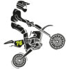 Motorrad Zahlen in Leuchtfolie