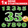 Zweifarbige Startnummer Motorrad Kart Quad Racing Ziffer Motorsport Rennen Enduro MX Auto Zahl 4 - 15 cm