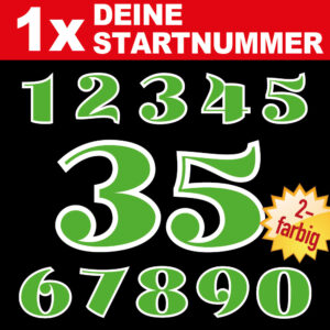 Zweifarbige Startnummer Motorrad Kart Quad Racing Ziffer Motorsport Rennen Enduro MX Auto Zahl 4 - 15 cm